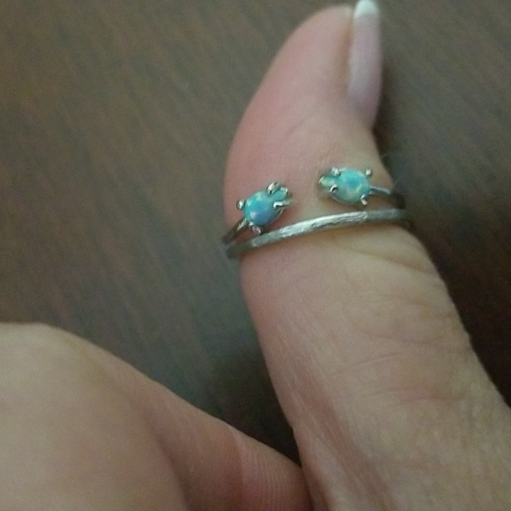 Ring adjustable opal - Picture 3 of 3